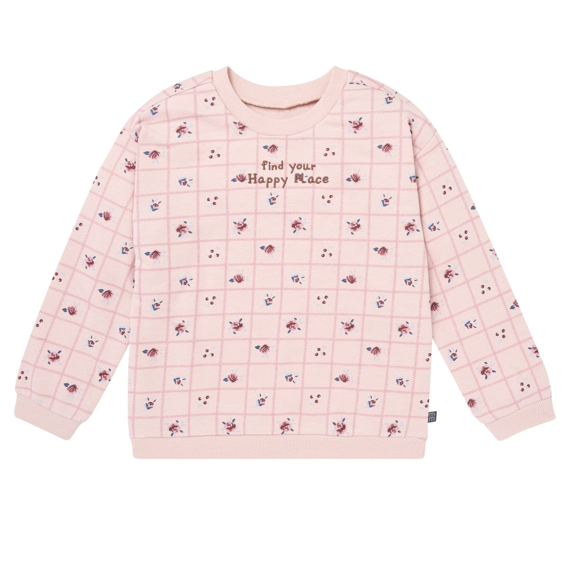 2-Piece Baby Girls Pink Happy Place Drop Shoulder Sweatshirt and Sweatpant Set Outfits & Sets Gerber® 