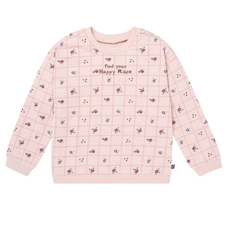 2-Piece Girls Happy Place Sweatshirt and Jogger Set