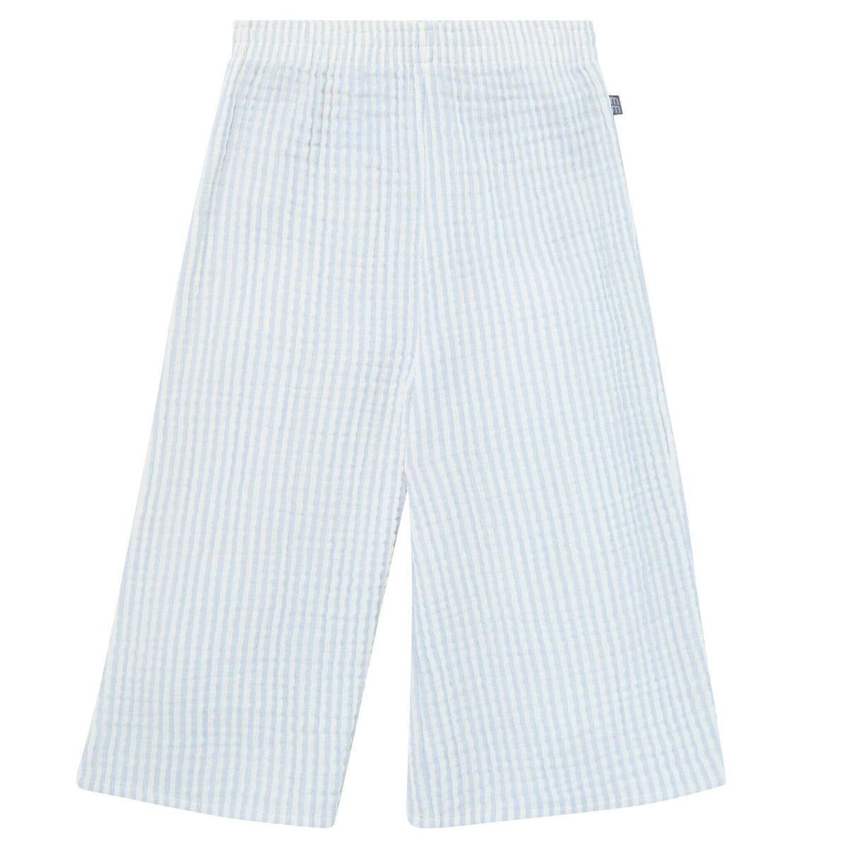 2-Piece Infant & Toddler Girls Light Blue Stripe Cropped Pants Set outfits Modern Moments™ by Gerber® 