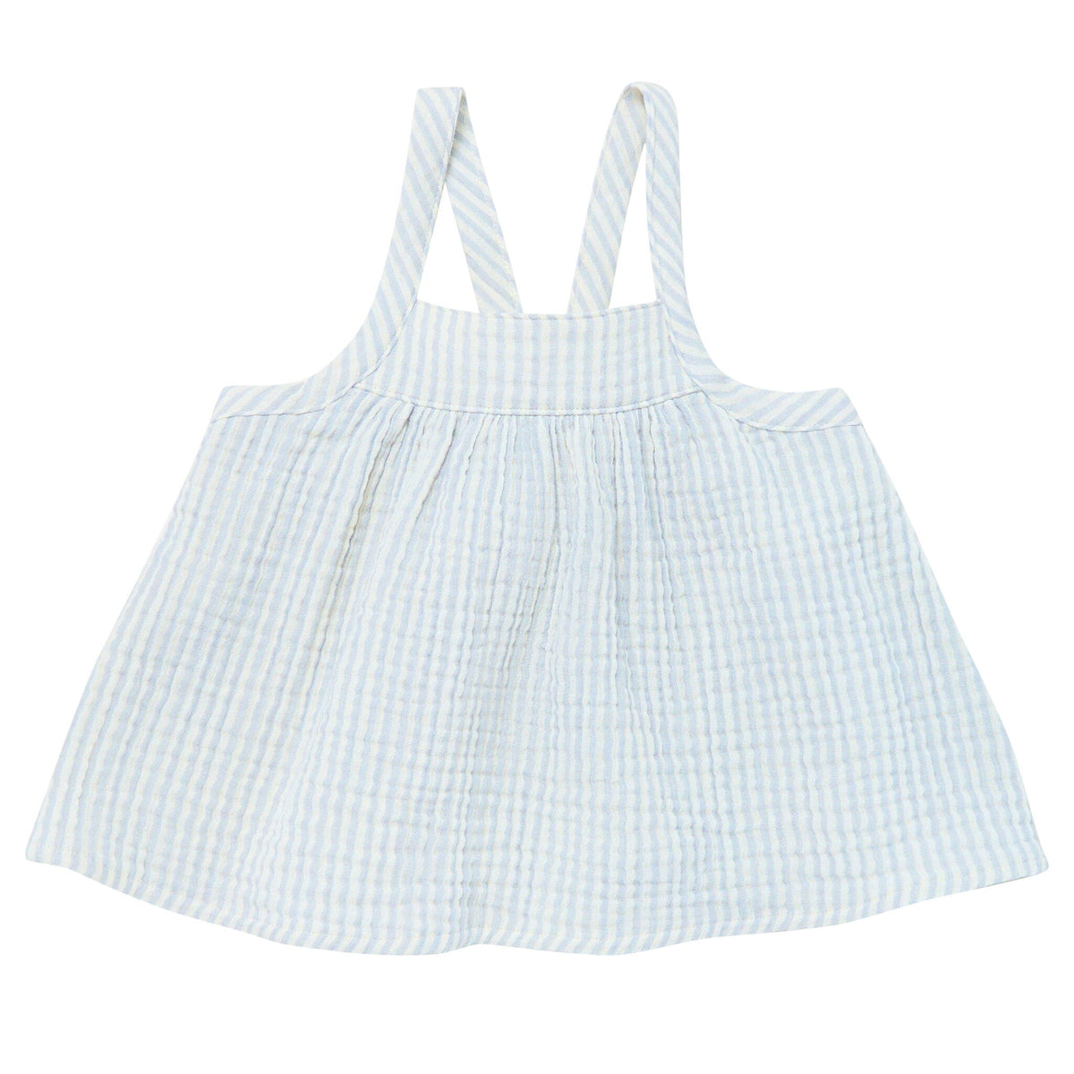 2-Piece Infant & Toddler Girls Light Blue Stripe Cropped Pants Set outfits Modern Moments™ by Gerber® 