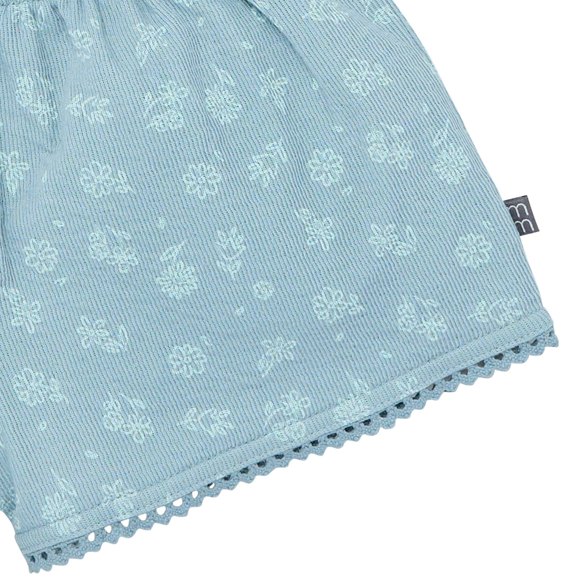 2-Piece Infant & Toddler Girls Medium Teal Floral Top and Shorts Set outfits Modern Moments™ by Gerber® 