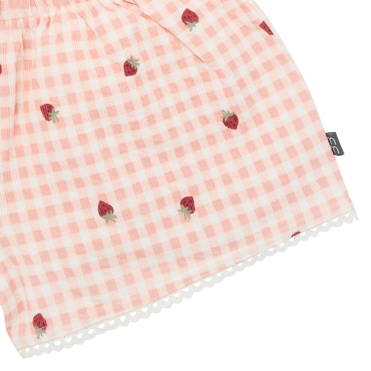 2-Piece Infant & Toddler Girls Rose Strawberry Gingham Top and Shorts Set outfits Modern Moments™ by Gerber® 