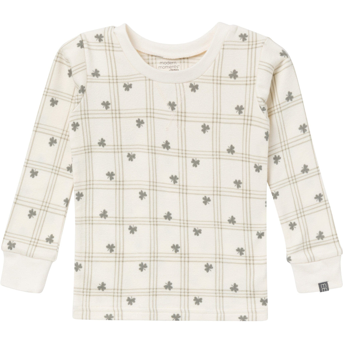 2-Piece Infant & Toddler Neutral Ivory Shamrock Tight Fitting Pajamas Set sleepwear Modern Moments™ by Gerber® 