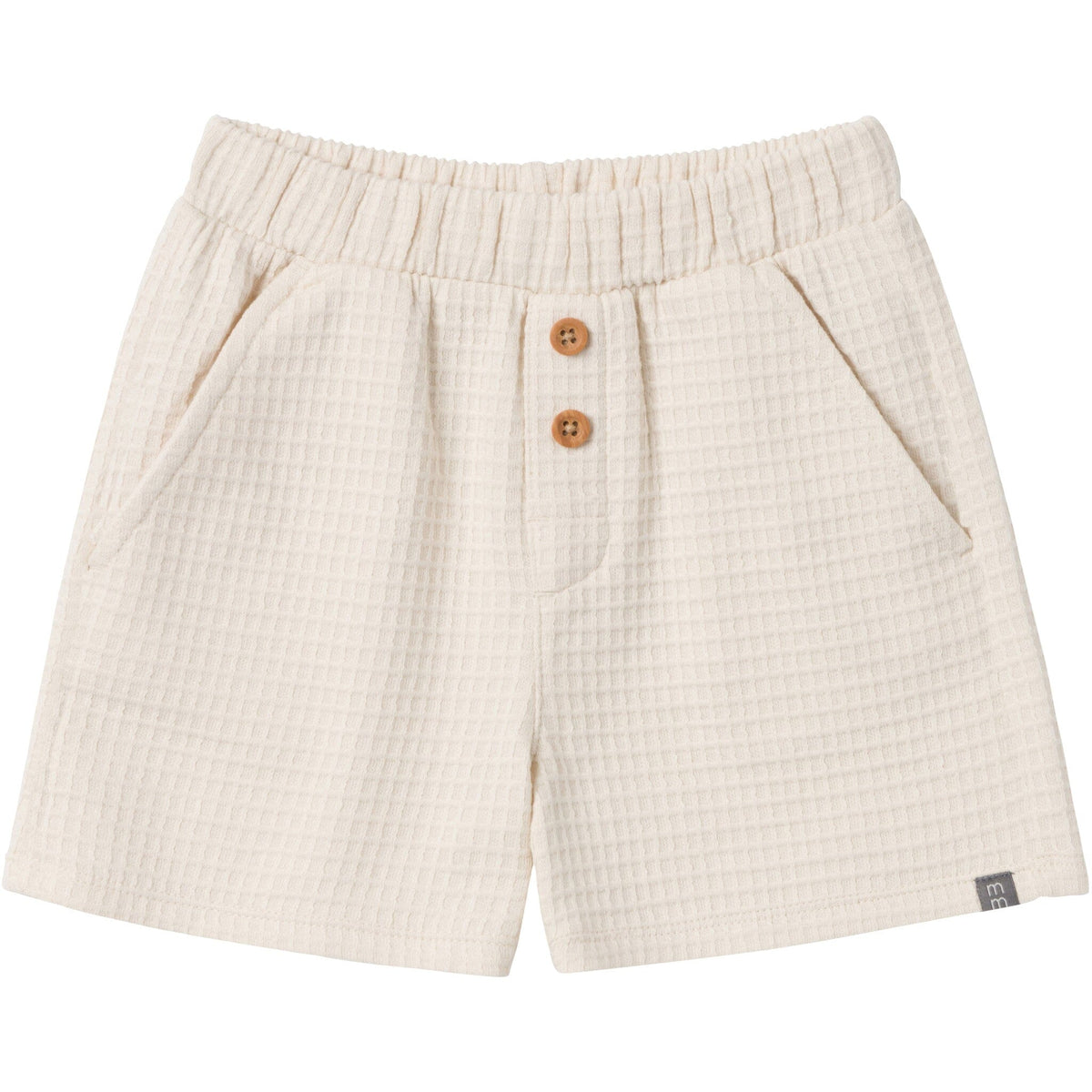 2-Piece Toddler Boys Beige Johnny Collar and Shorts Set