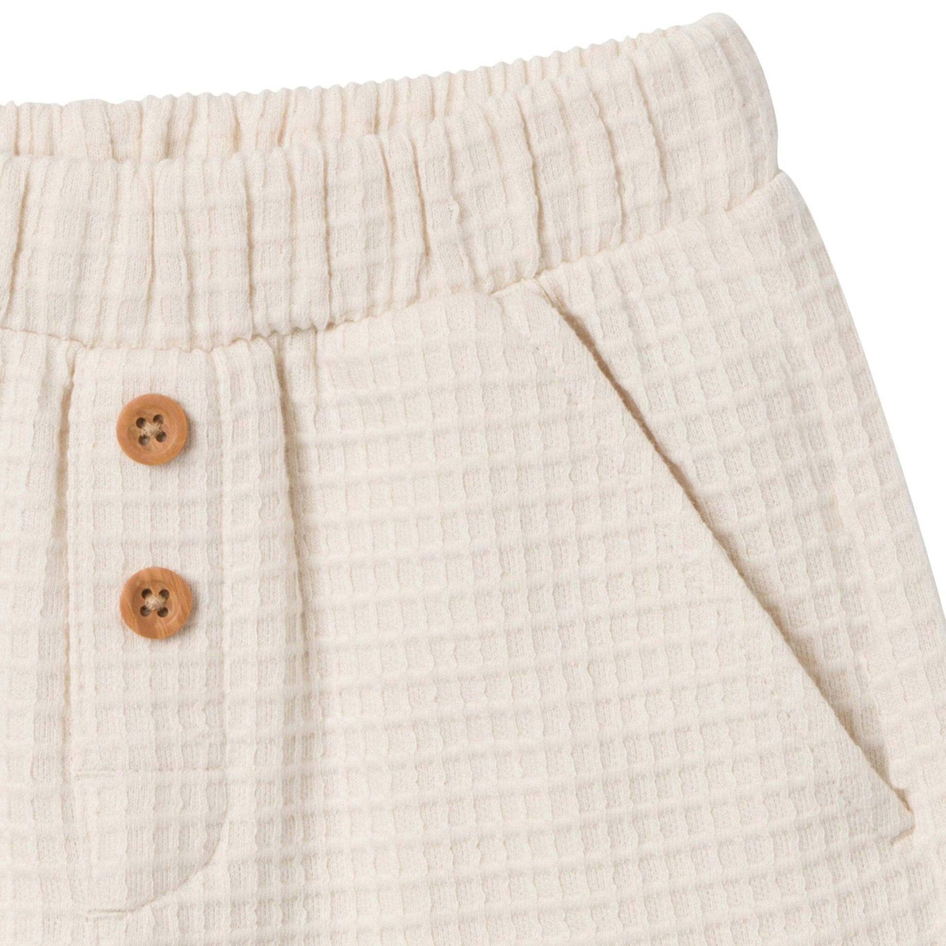2-Piece Toddler Boys Beige Johnny Collar and Shorts Set