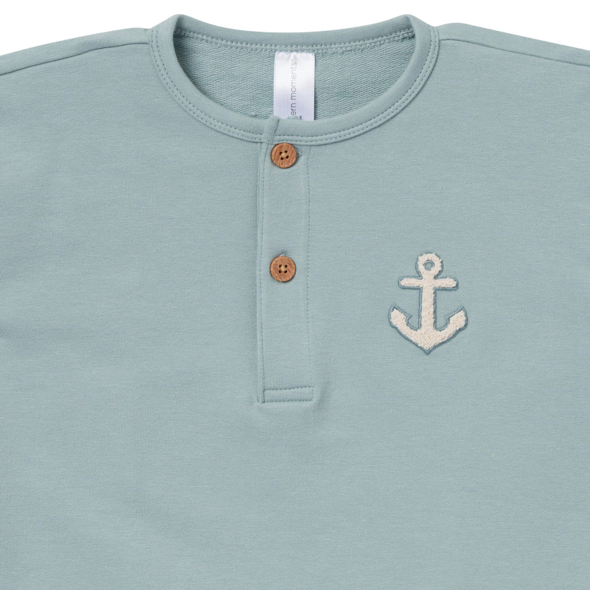 2-Piece Toddler Boys Medium Teal Henley Shirt and Shorts Set outfits Modern Moments™ by Gerber® 
