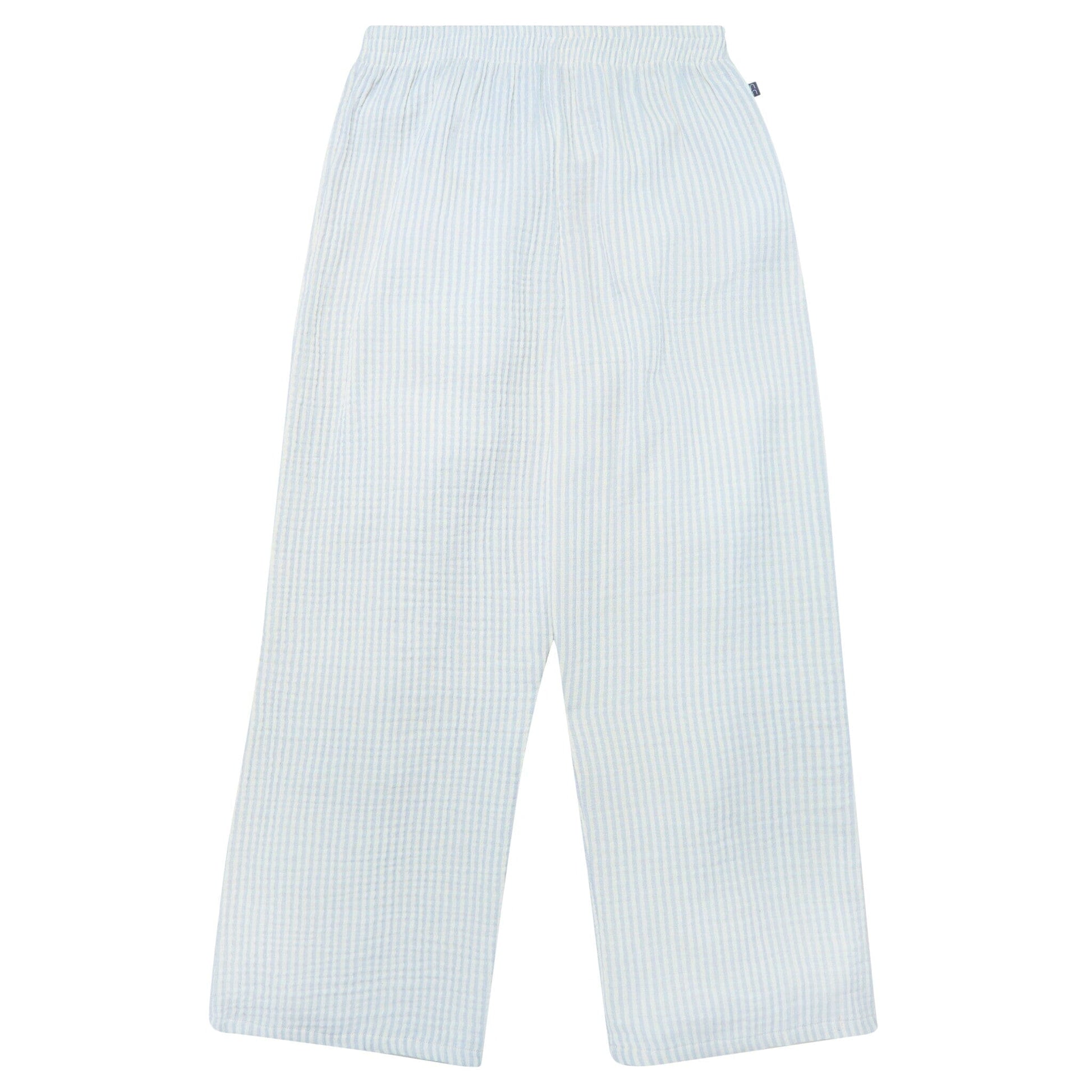 2-Piece Baby Girls Light Blue Stripe Women'S Cropped Pants Set outfits Modern Moments™ by Gerber® 