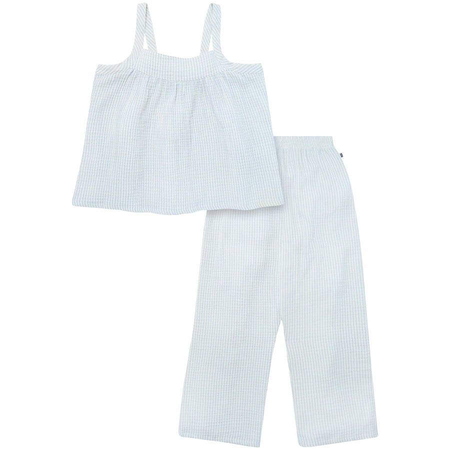 Mommy & Me Light Blue Stripe Set