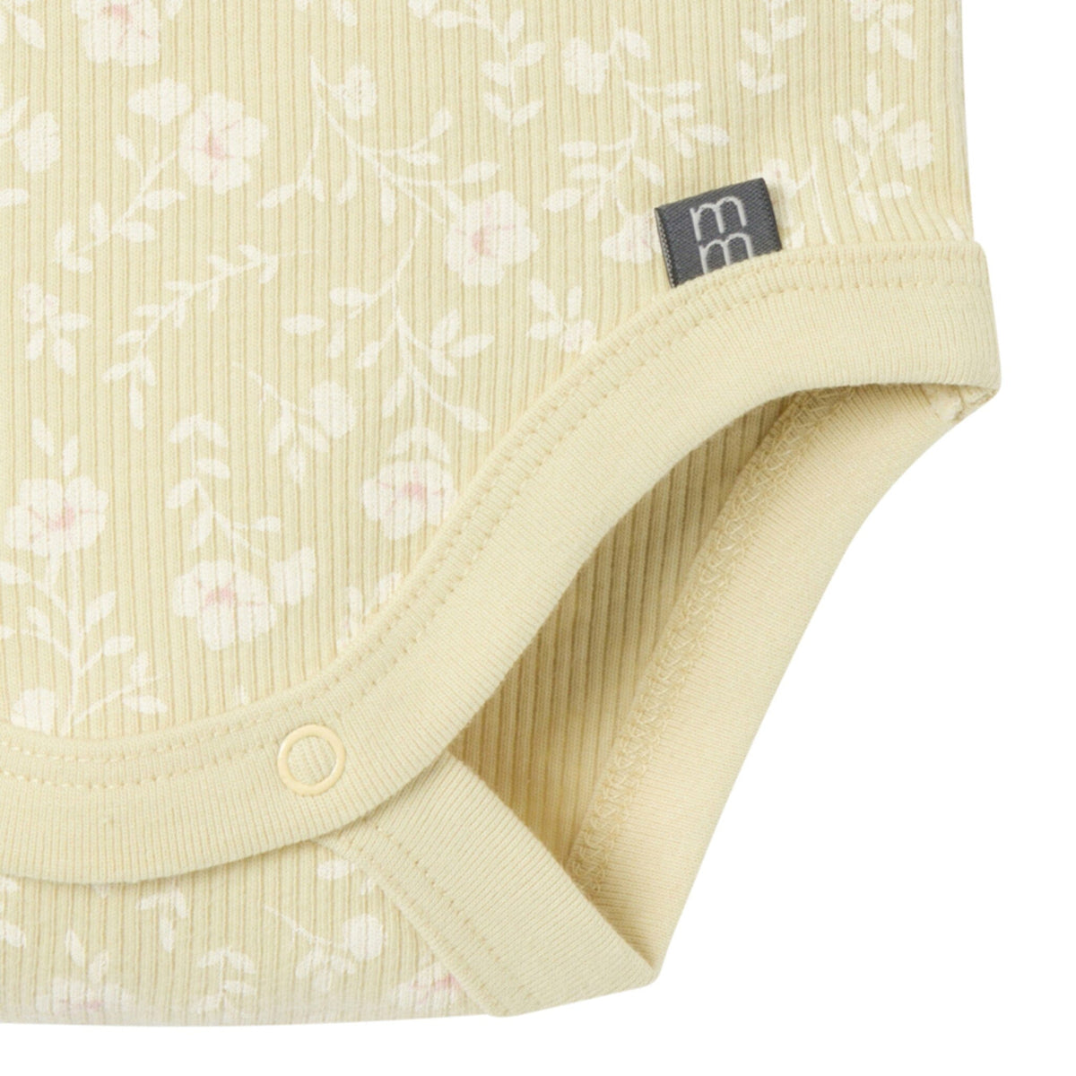 4-Pack Baby Girls Dusty Yellow Floral/Light Rose Short Sleeve Bodysuit and Shorts Set