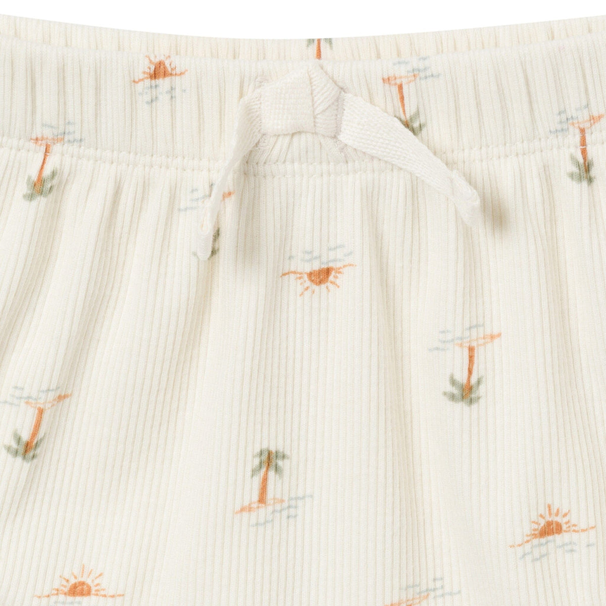 4-Pack Baby Neutral Ivory Mini Island/Medium Green Short Sleeve Bodysuit and Shorts Set
