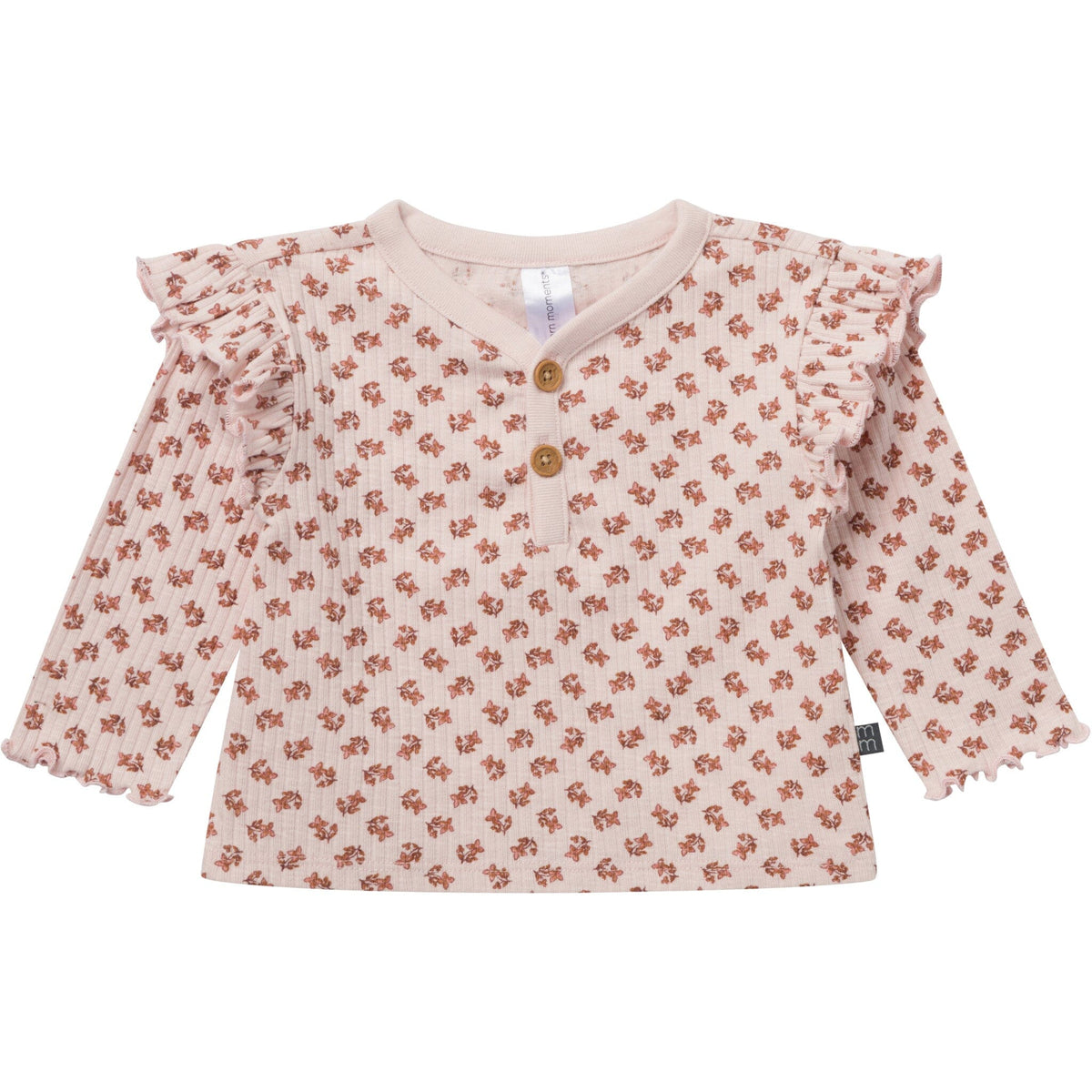 4-Piece Baby Girls Pink Henley Ruffle Top With Pants Outfits & Sets Modern Moments™ by Gerber® 