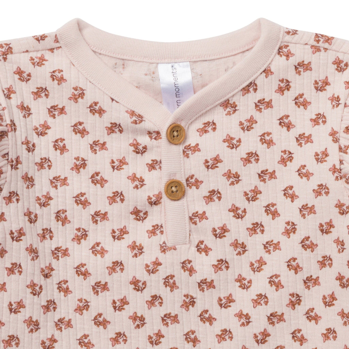 4-Piece Baby Girls Pink Henley Ruffle Top With Pants Outfits & Sets Modern Moments™ by Gerber® 