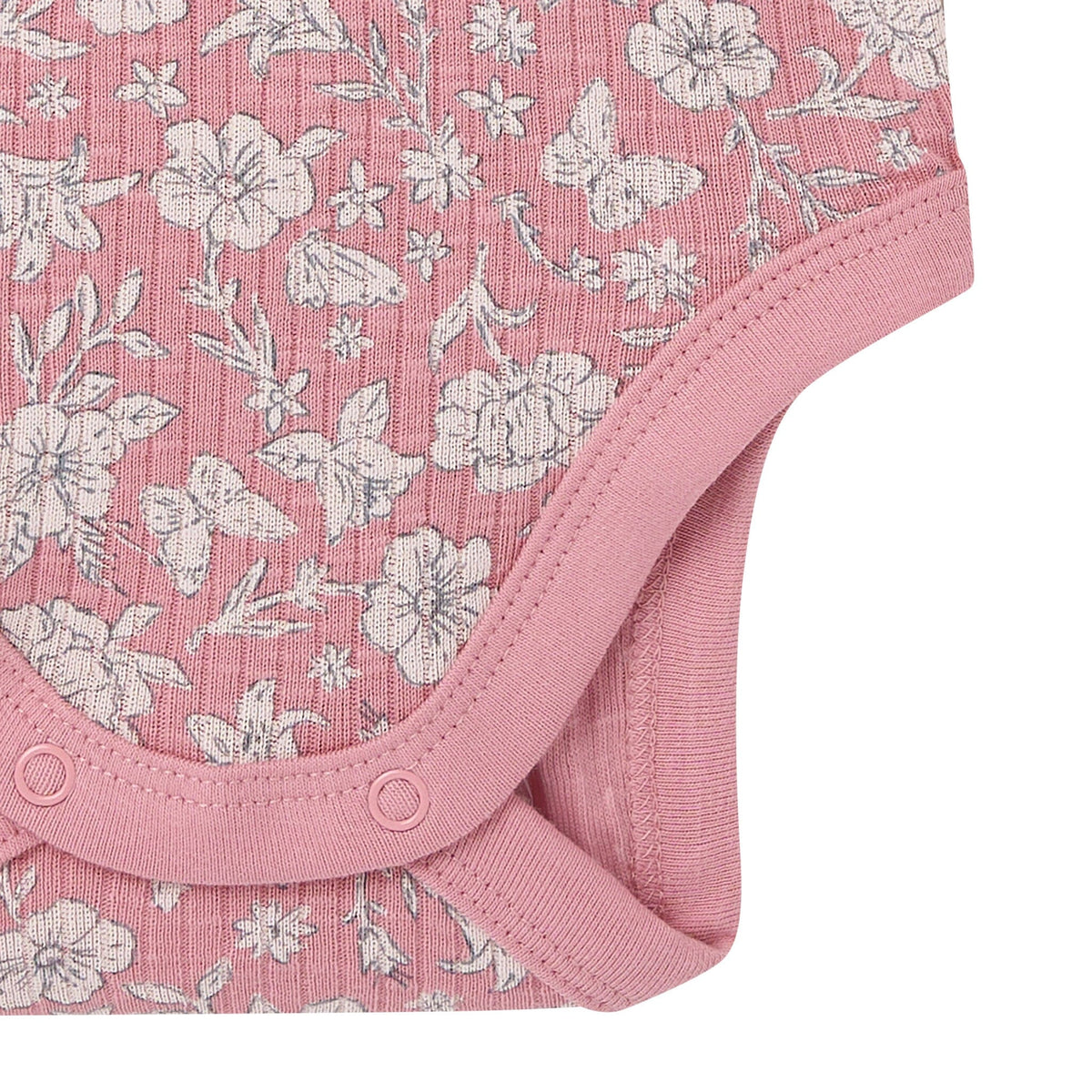 4-Piece Baby Girls Pink Flower Bodysuit and Shorties outfits modern moments™ by Gerber® 