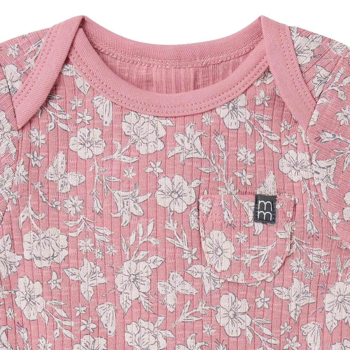 4-Piece Baby Girls Pink Flower Bodysuit and Shorties outfits modern moments™ by Gerber® 