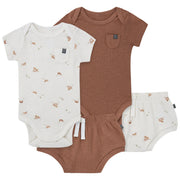 4-Piece Baby Neutral Horse Barn Bodysuit and Shorties outfits modern moments™ by Gerber® 