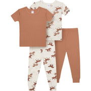 4-Piece Baby Boys Wild Horses Viscose Snug Fitting Pajama sleepwear modern moments™ by Gerber® 