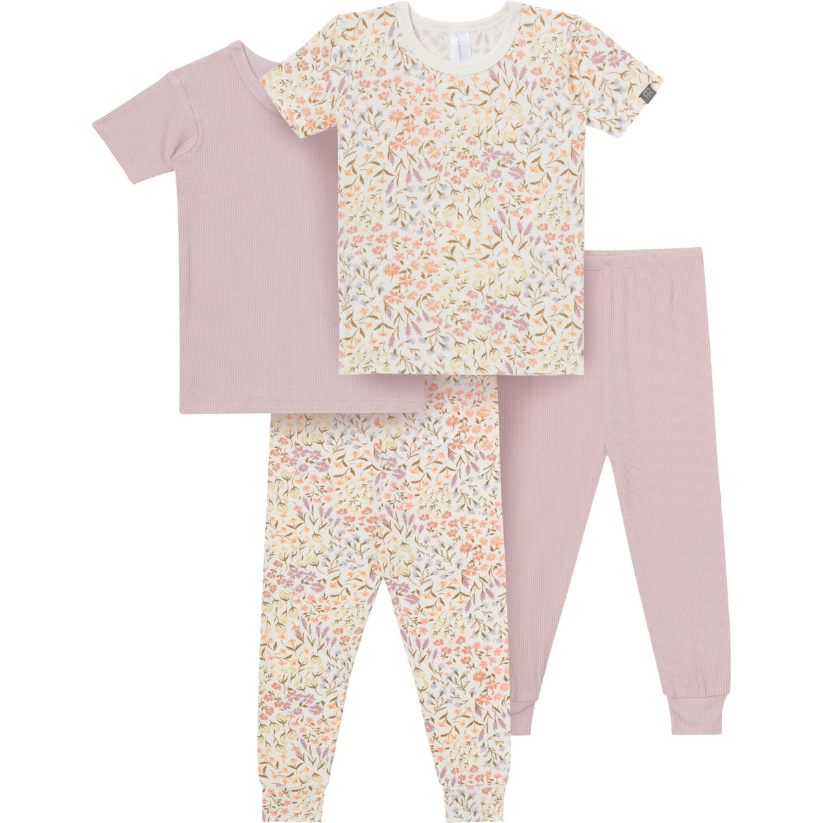 4-Piece Baby Girls Floral Garden Viscose Snug Fitting Pajama sleepwear modern moments™ by Gerber® 