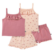 4-Piece Baby Girls Rose Elegance Bisque Tank Top & Shorts Outfits & Sets Modern Moments™ by Gerber® 