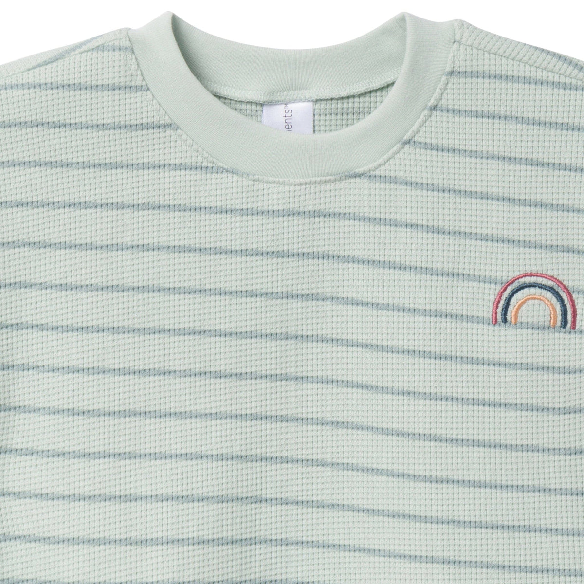 4-Piece Infant & Toddler Girls Light Sky Stripe Drop Shoulder Top and Shorts Set outfits Modern Moments™ by Gerber® 