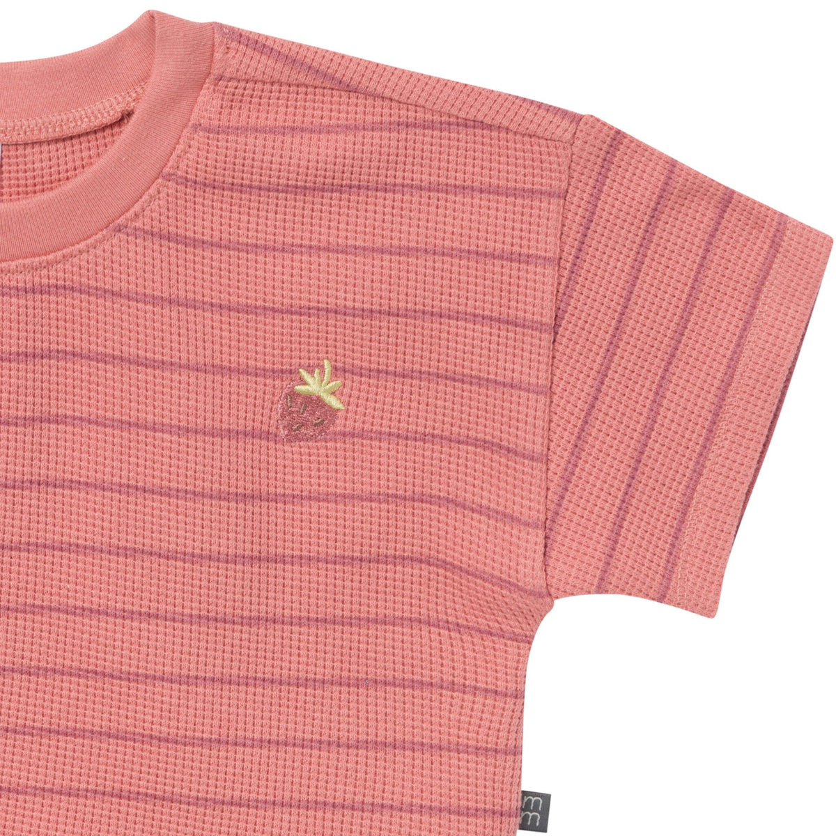 4-Piece Infant & Toddler Girls Medium Rose Stripe Drop Shoulder Top and Shorts Set outfits Modern Moments™ by Gerber® 
