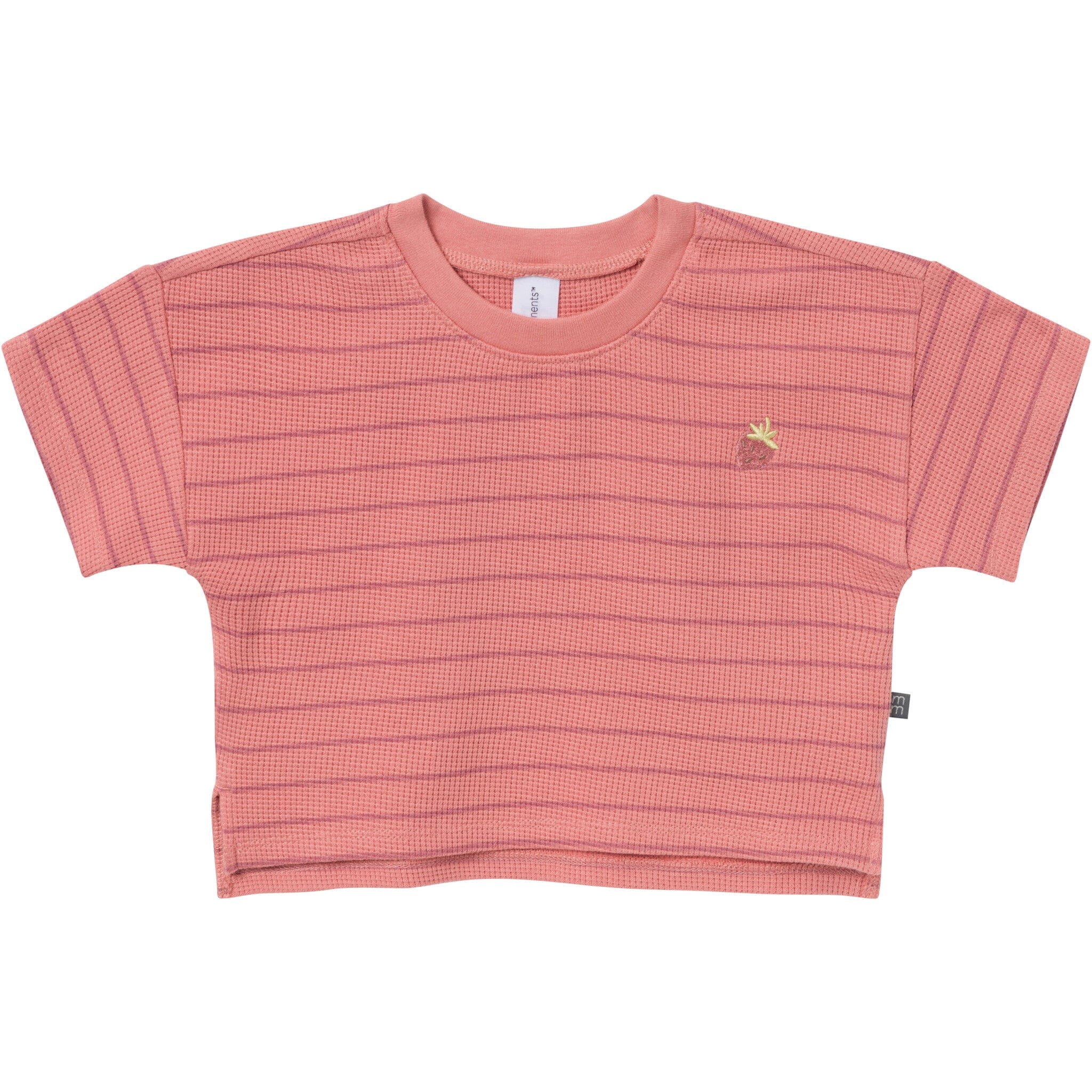 4-Piece Infant & Toddler Girls Medium Rose Stripe Drop Shoulder Top and Shorts Set outfits Modern Moments™ by Gerber® 