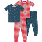 4-Piece Infant & Toddler Neutral Blue Umbrella Tight Fitting Footless Pajamas sleepwear Modern Moments™ by Gerber® 