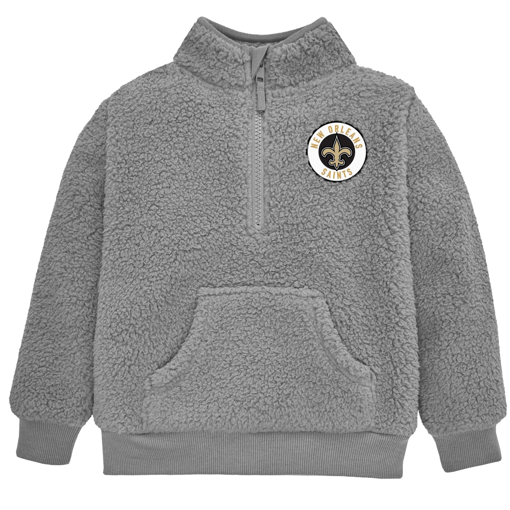 Infant & Toddler Boys Saints 1/4 Zip Sherpa Top