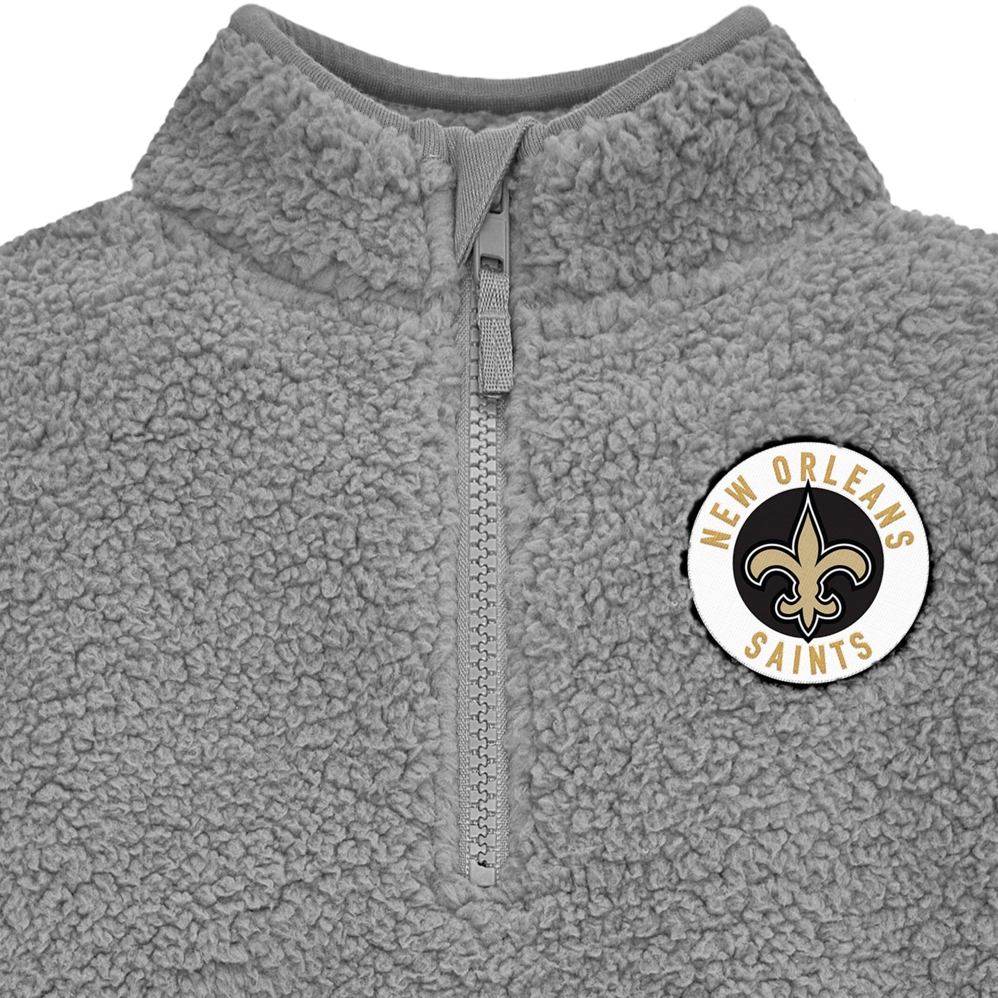 Infant & Toddler Boys Saints 1/4 Zip Sherpa Top