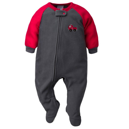 Baby Boys Fire Truck Fleece Pajamas