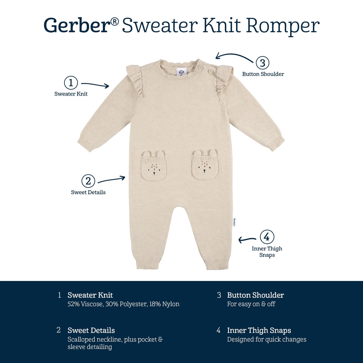 Baby Girls Deer Romper