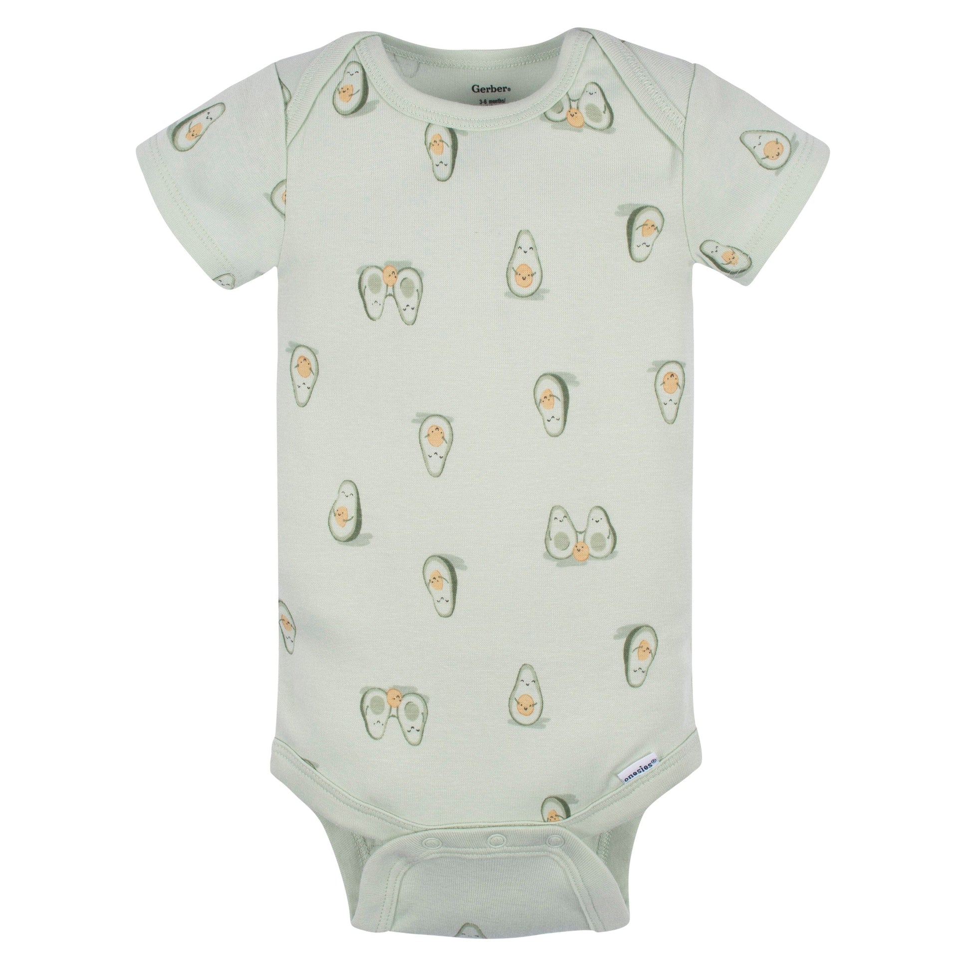 3-Pack Baby Neutral Avo-Cuddle Short Sleeve Onesies® Bodysuits onesies Onesies® Brand 