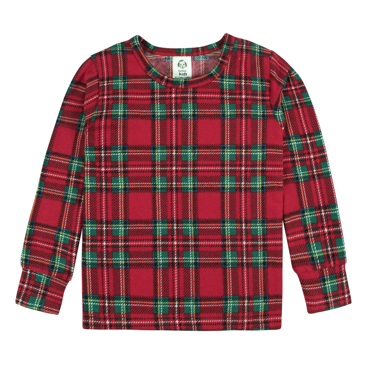 2-Piece Infant and Toddler Neutral Stewart Plaid Snug Fit Pajama Set