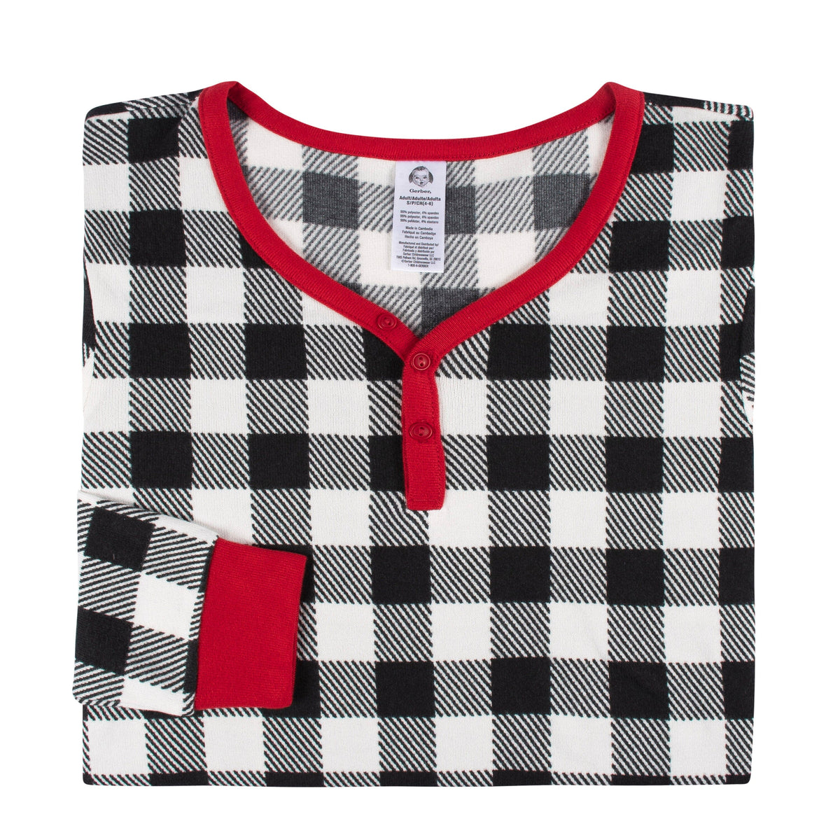 2-Piece Women's Buffalo Plaid Pajama Set