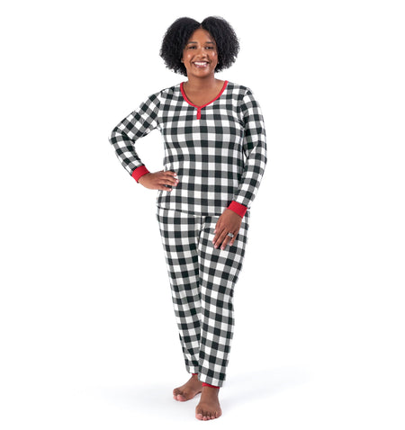 Women’s 2-Piece Hacci Buffalo Plaid Pajama Set