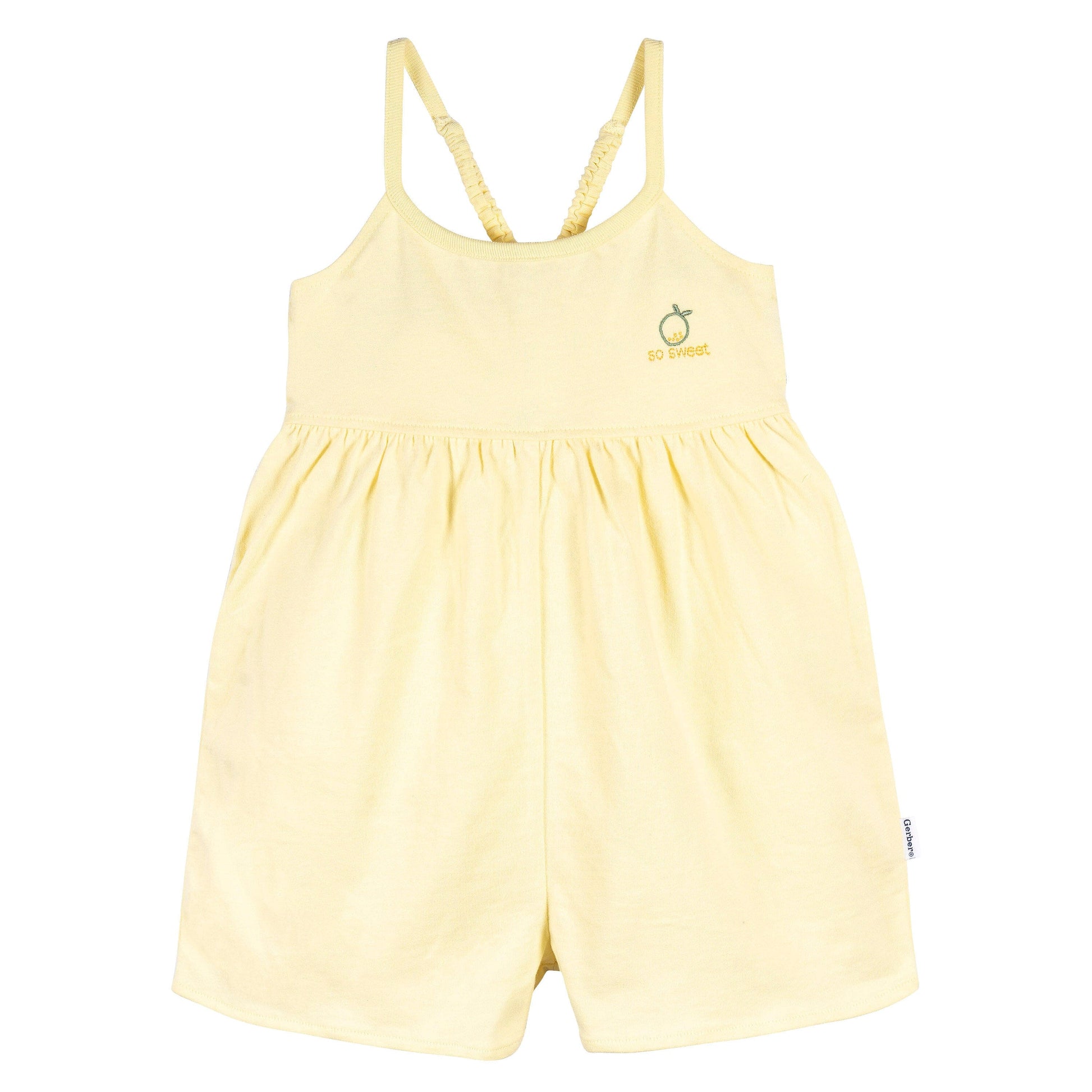 2-Piece Infant and Toddler Girls Yellow/Lemons Romper