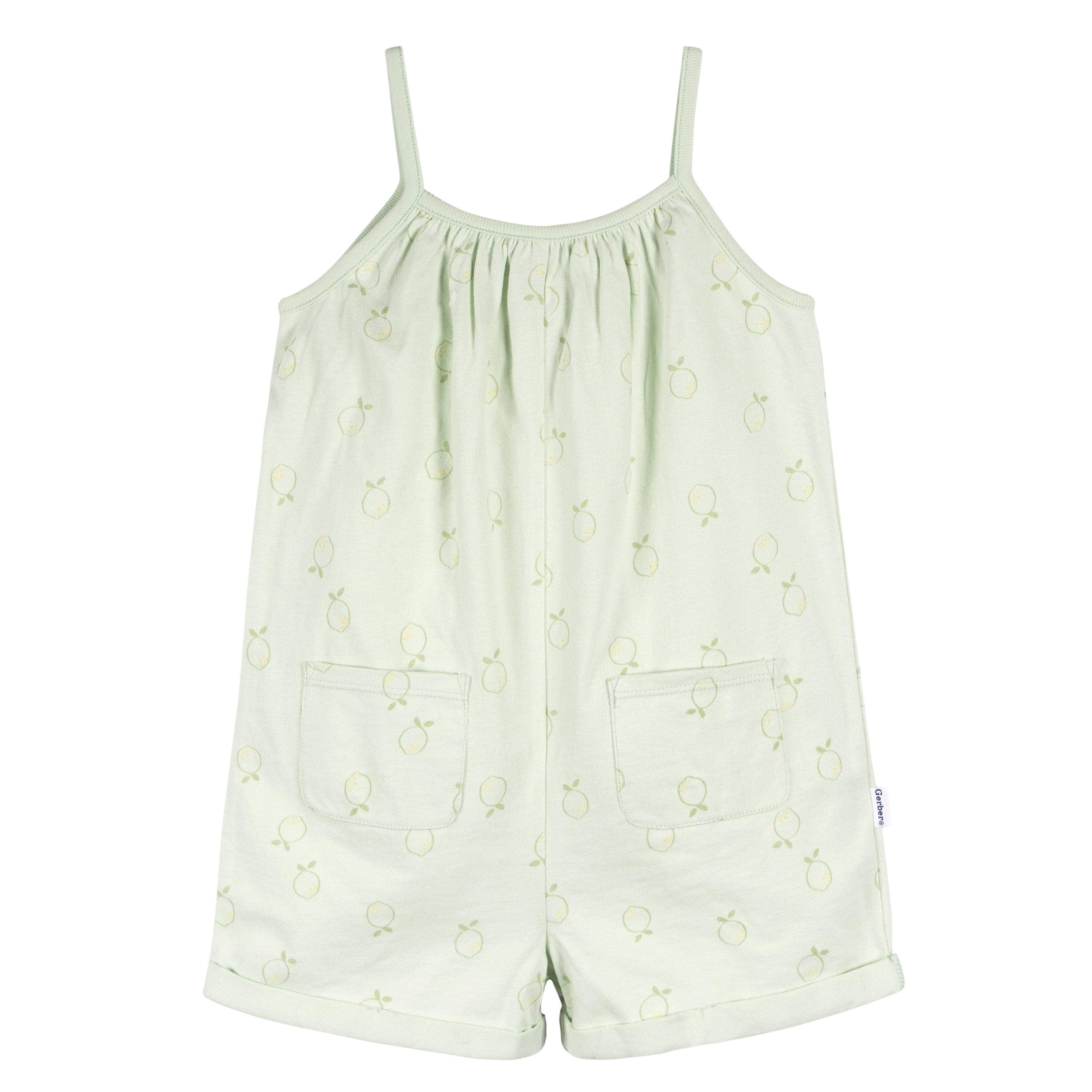 2-Piece Infant and Toddler Girls Yellow/Lemons Romper