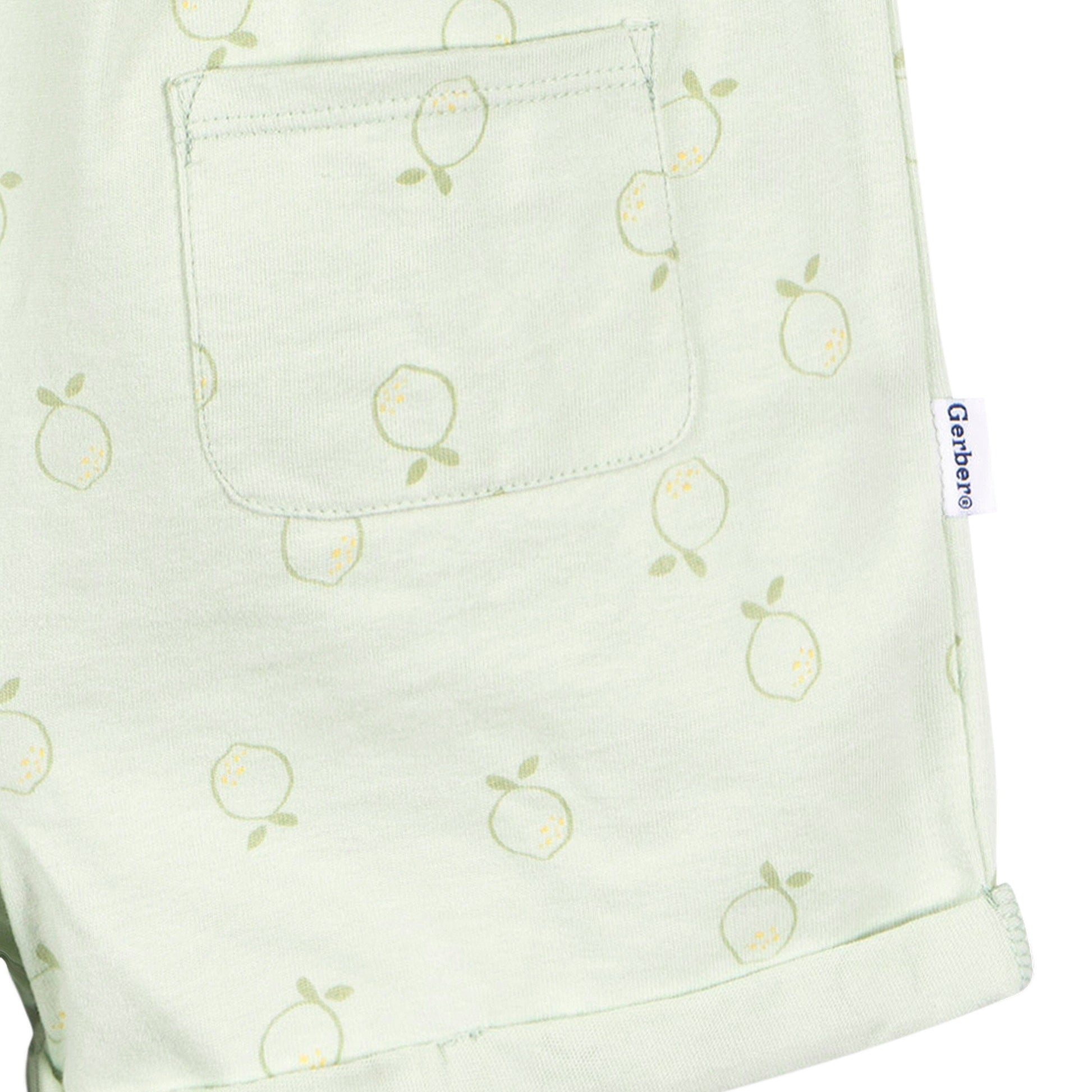 2-Piece Infant and Toddler Girls Yellow/Lemons Romper
