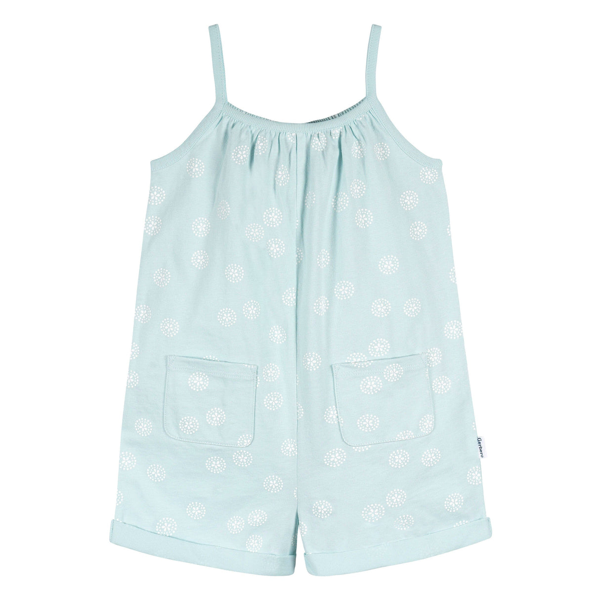 2-Piece Infant and Toddler Girls Lt Grey Heather/Sand Dollars Romper