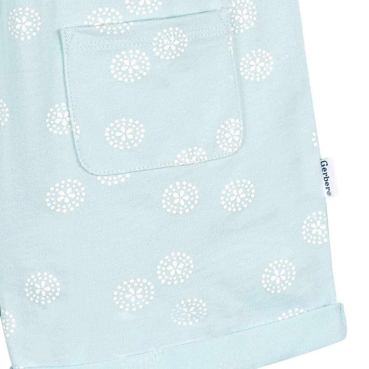 2-Piece Infant and Toddler Girls Lt Grey Heather/Sand Dollars Romper