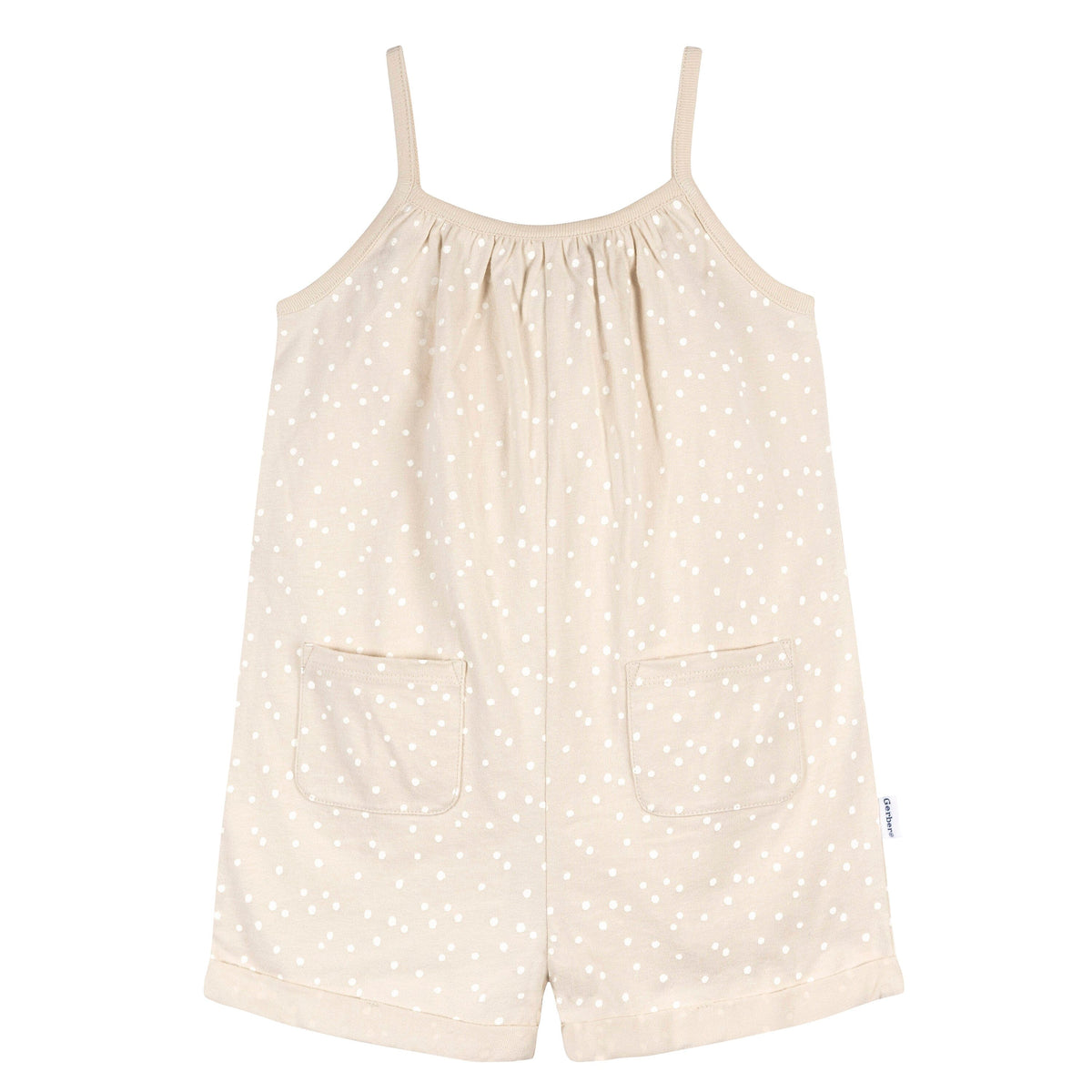 2-Piece Infant and Toddler Girls Rose Pink/Dots Romper