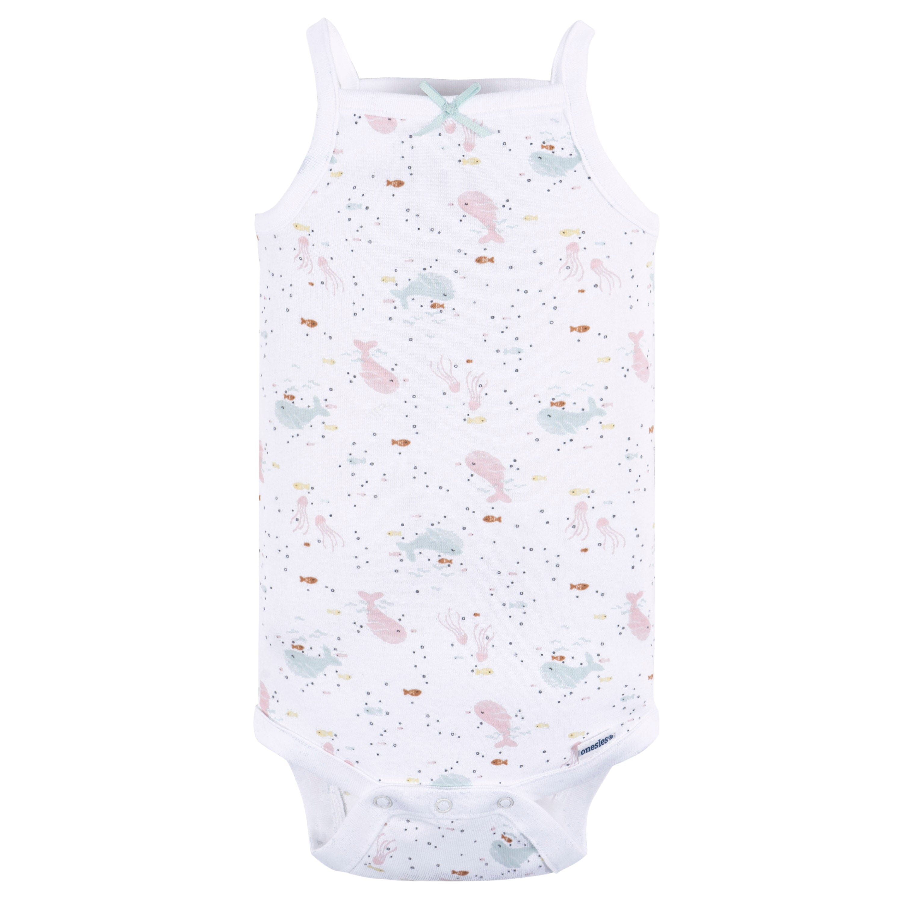 4-Pack Baby Girls Seaside Onesies® Bodysuits