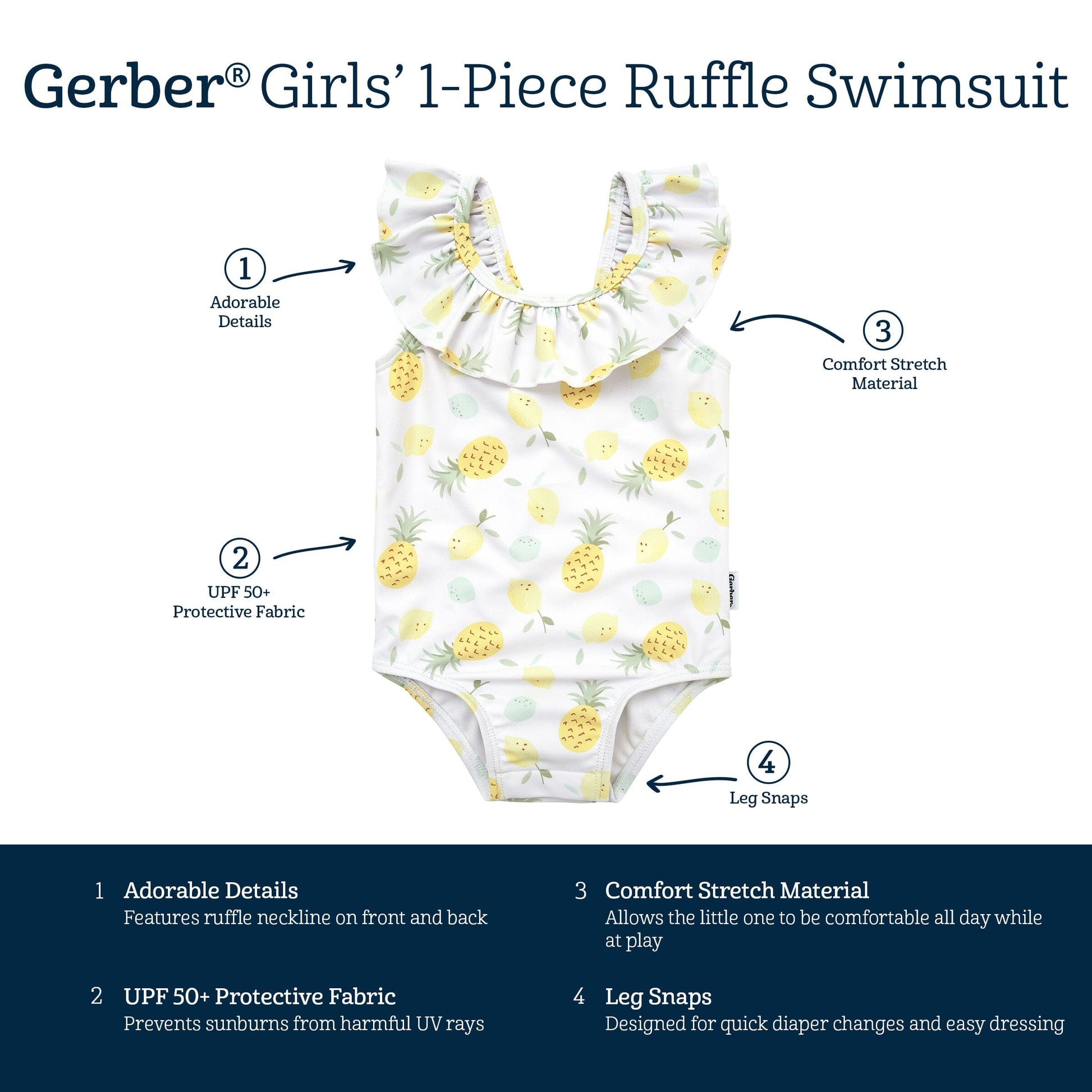 Baby Girls Pineapples Swimsuit