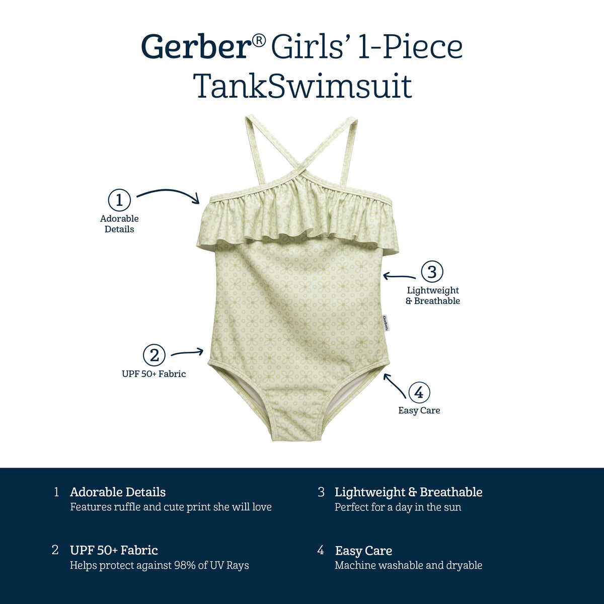 Toddler Girls Eyelet Floral Swimsuit