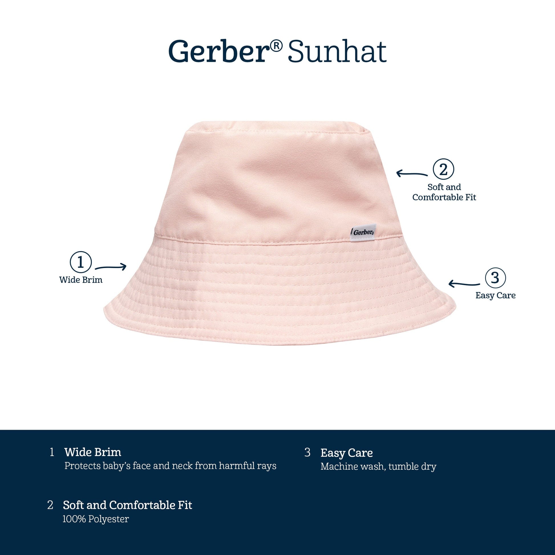 Baby Neutral Blush Sunhat