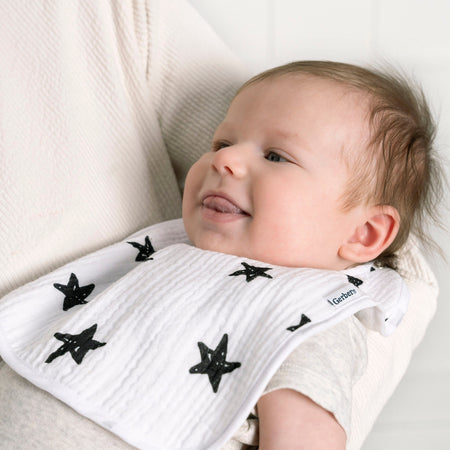 8-Pack Baby Neutral Black & White Muslin Drooling  Bibs