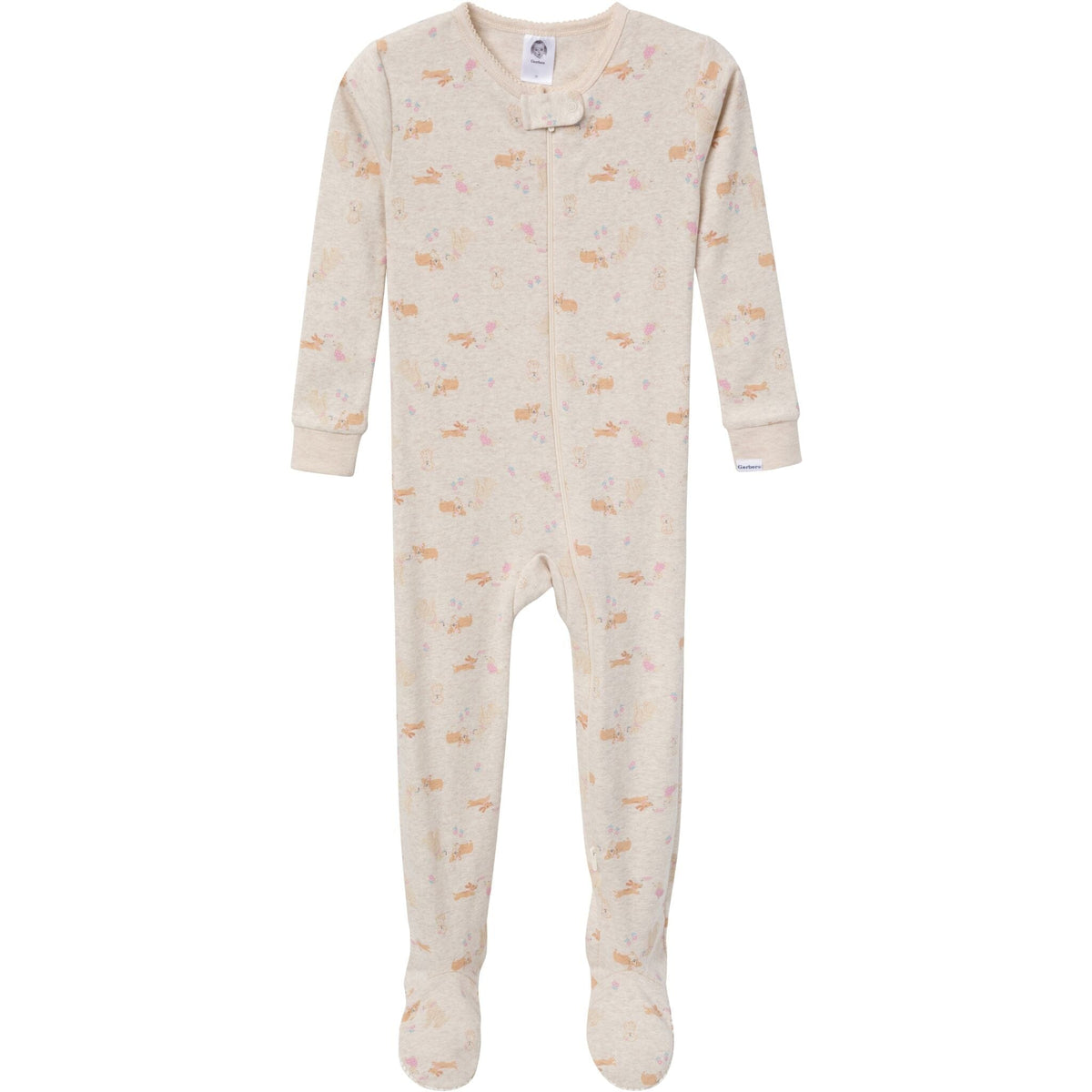 2-Pack Baby & Toddler Girls Dogs Snug Fit Footed Pajamas sleepwear Gerber® 