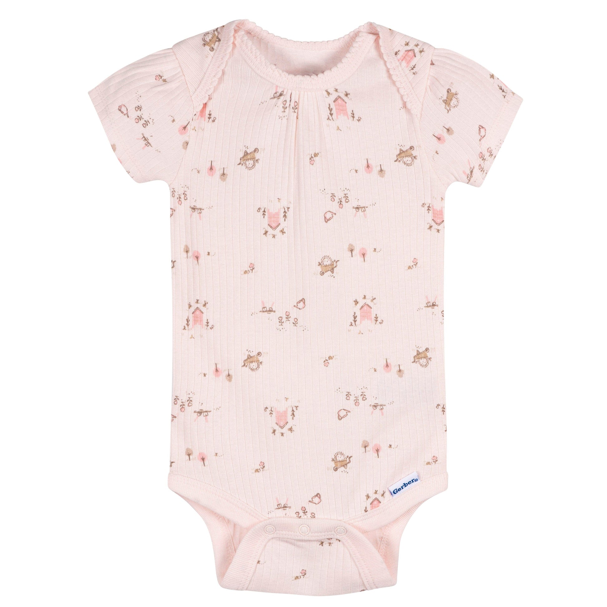5-Piece Baby Girls Pink Garden Bodysuits & Pants Set Outfits & Sets Gerber® 