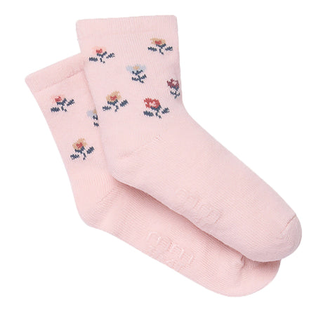 2-Pack Toddler Girls Pink Floral Knit Socks