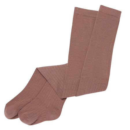 2-Pack Toddler Girls Brown & Ivory Pointelle Ribbed Tights