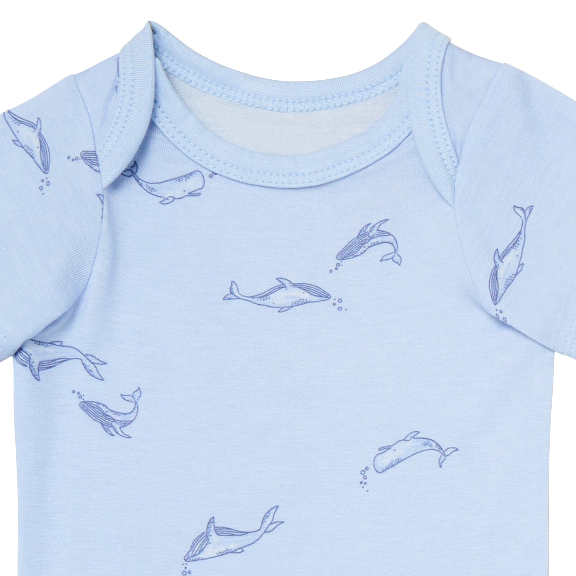 4-Pack Baby Boys Light Blue Whale Bodysuit and Pant Set outfits Modern Moments™ by Gerber® 